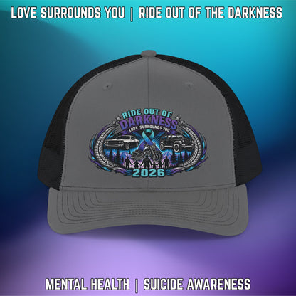 Ride Out of the Darkness 2026 Snapback Richardson 112 Trucker Cap: Suicide Awareness - LSY