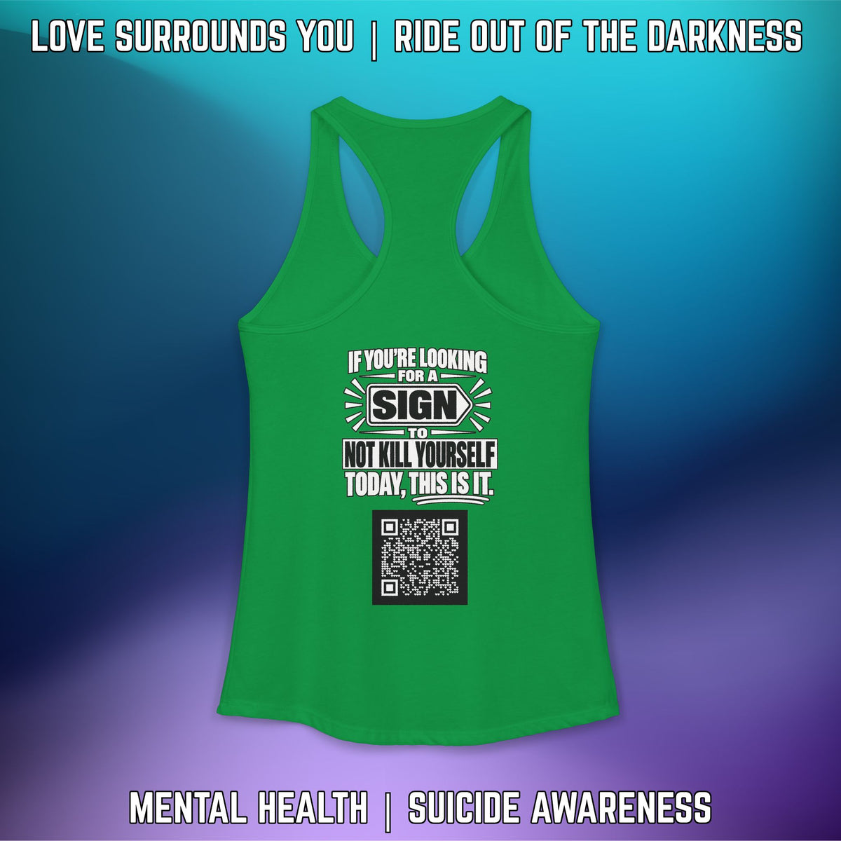 If You're Looking for a Sign.... QR Code Women's Ideal Racerback Tank - LSY