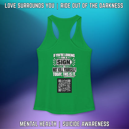 If You're Looking for a Sign.... QR Code Women's Ideal Racerback Tank - LSY