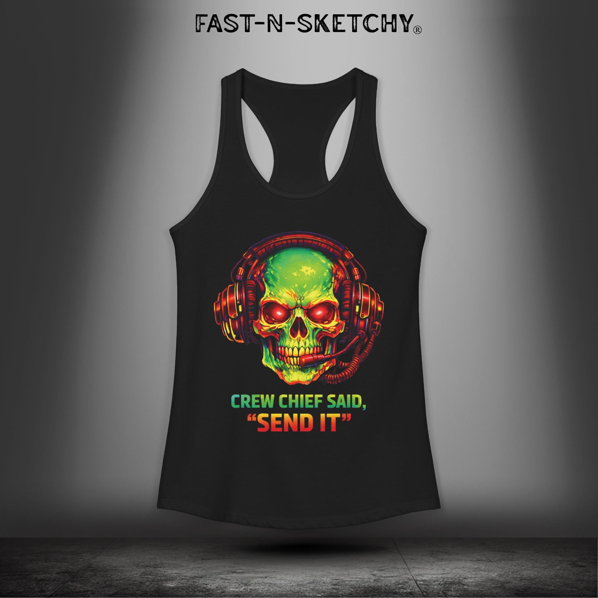 Crew Chief Said, Send It: Bagger Racing Biker Edition Razorback Tank