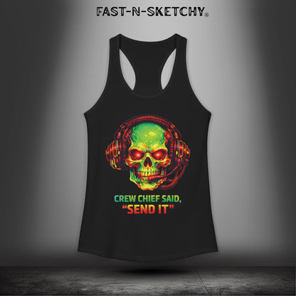 Crew Chief Said, Send It: Bagger Racing Biker Edition Razorback Tank