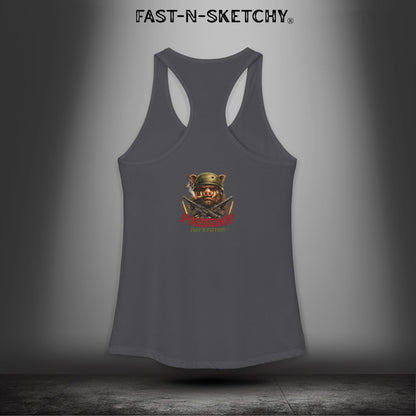 Porkchop, Thick Cut Thin Patience: Military Edition Racerback Tank