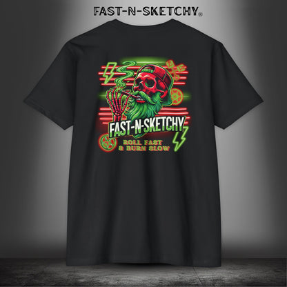 JUST BE BLUNT: ROLL FAST & BURN SLOW by FNS - T-shirt Classic Fit Crewneck - Next Level 6210