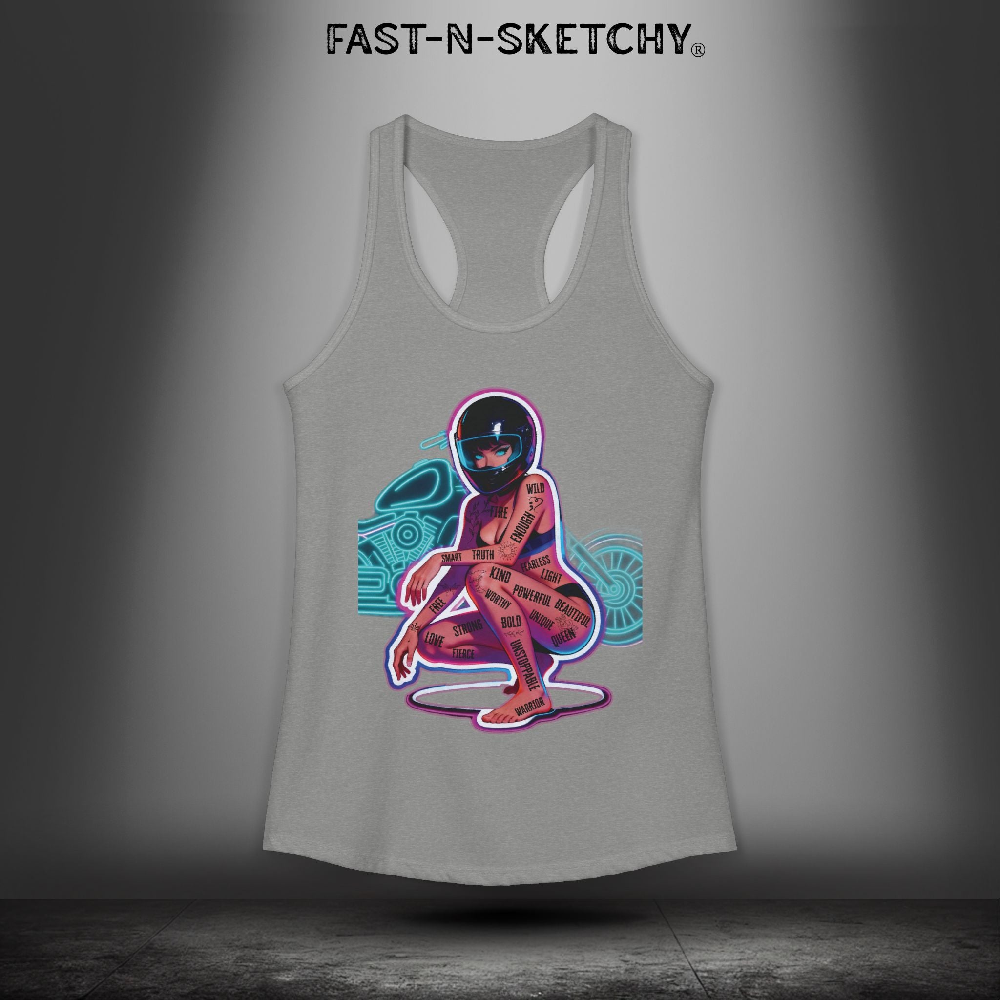 I am Enough: FAST-N-SEXY - Racerback Tank Top