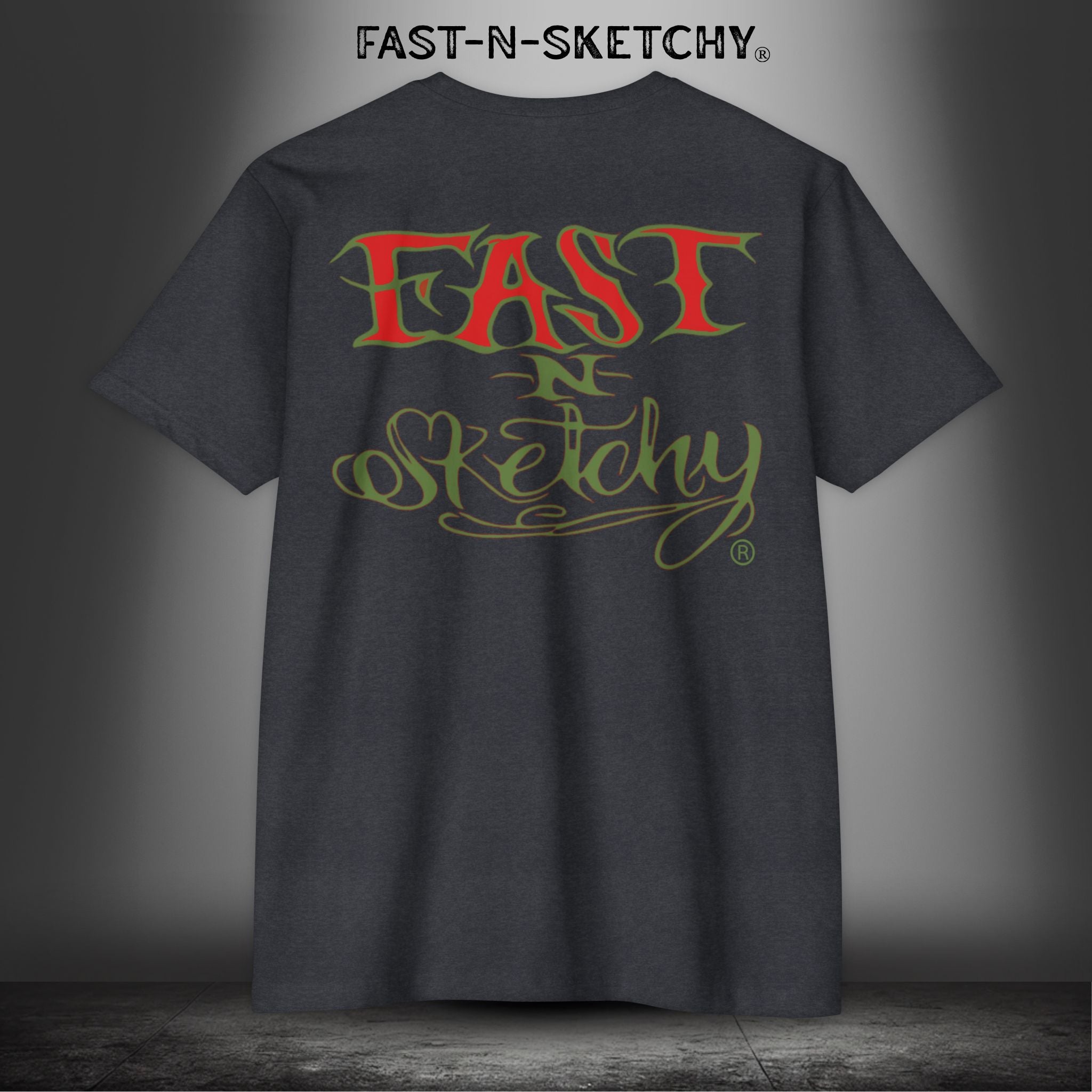 ORIGINAL FNS LOGO (Military Greed/Red): T-shirt Next Level 6210
