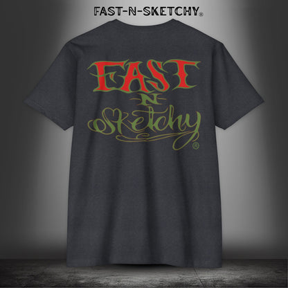 ORIGINAL FNS LOGO (Military Greed/Red): T-shirt Next Level 6210
