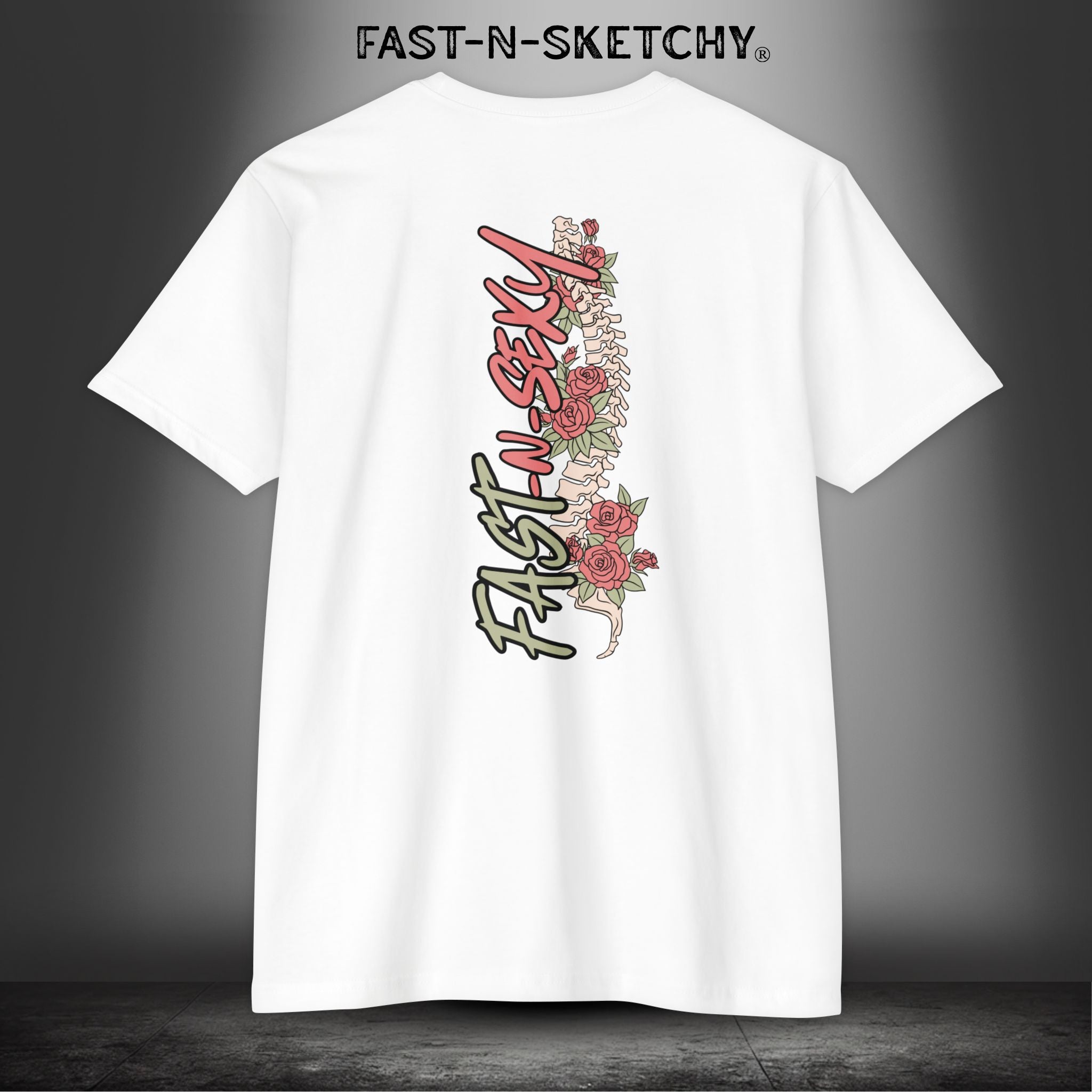 FAST-N-SEXY™ WITH SPINE/FLOWERS: T-shirt Next Level 6210