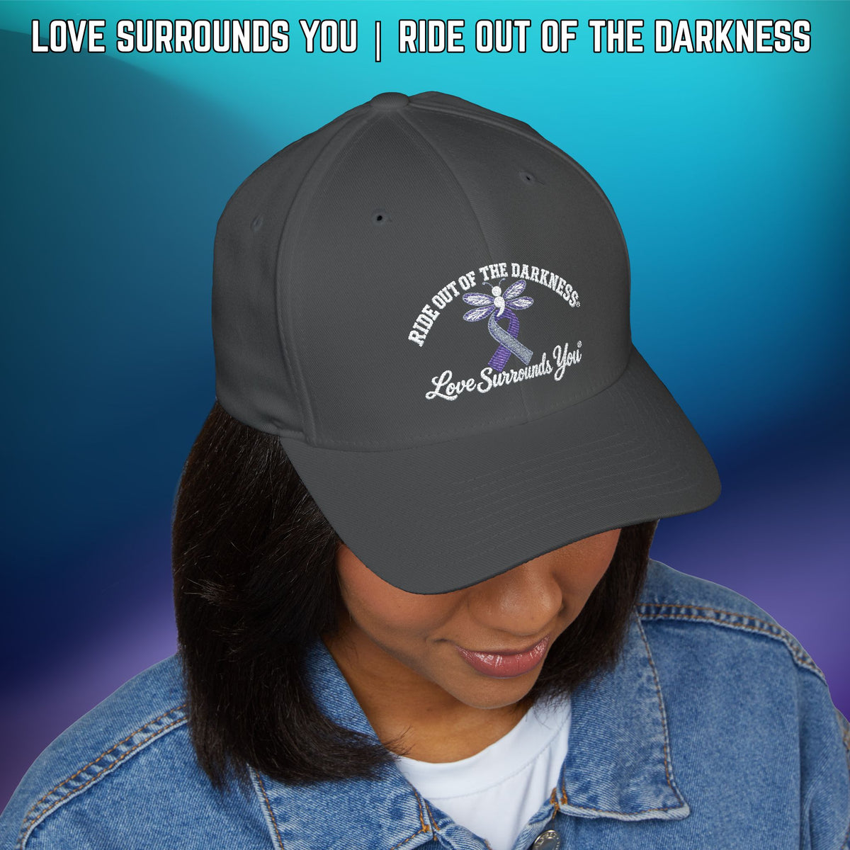 Suicide Awareness Ride Out of the Darkness Flexfit Hat - LSY