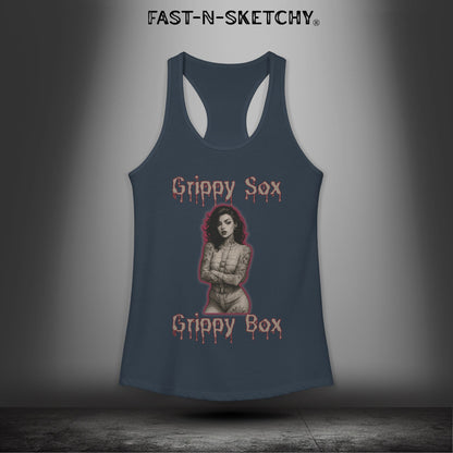 Grippy Sox Grippy Box: FAST-N-SKETCHY - Racerback Tank Top