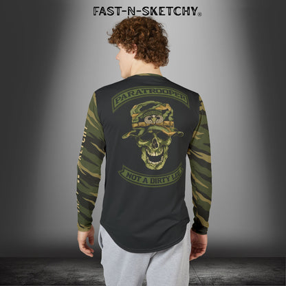 Paratrooper, Not a Dirty Leg: Military Edition - UV Riding/Outdoor Long-Sleeve Tee