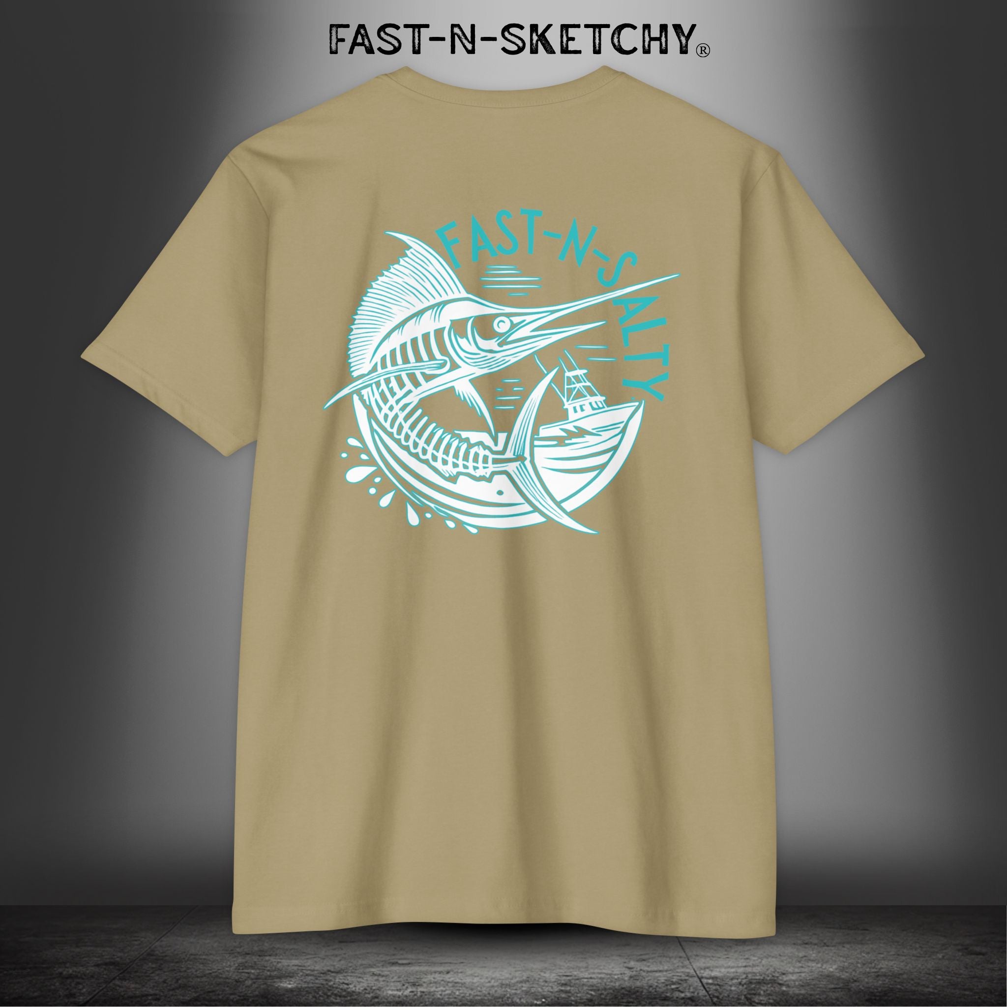 Fast-n-Salty Circle Logo - T-Shirt Next Level 6210
