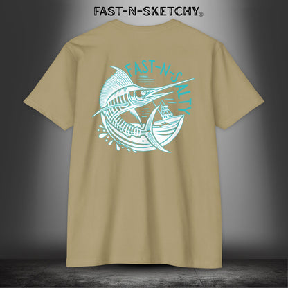 Fast-n-Salty Circle Logo - T-Shirt Next Level 6210