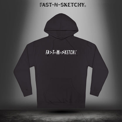 Fast-N-Sketchy Hoodie — Skull Lightning Logo "Live Your Life"