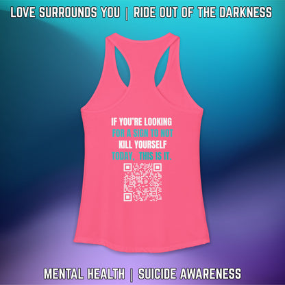 If You're Looking for a Sign.... QR Code Women's Ideal Racerback Tank - LSY