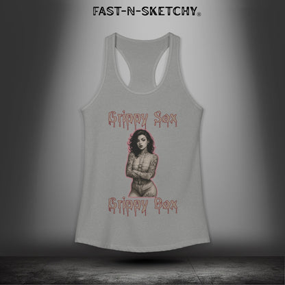 Grippy Sox Grippy Box: FAST-N-SKETCHY - Racerback Tank Top