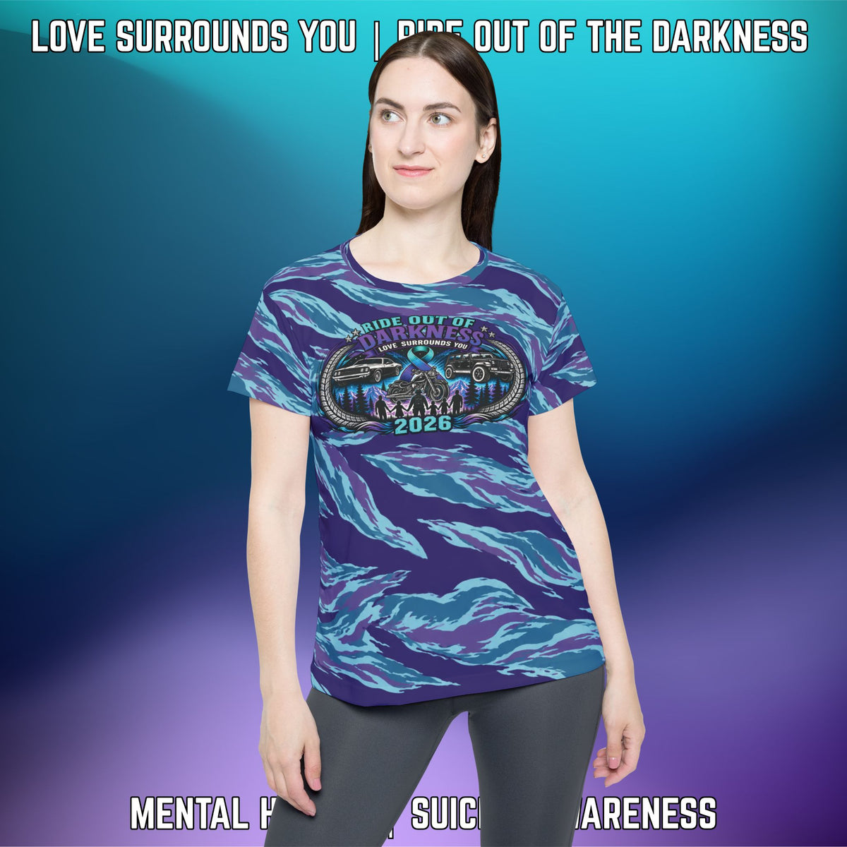 Ride Out of the Darkness 2026 Women's Sports Jersey Tee - LSY