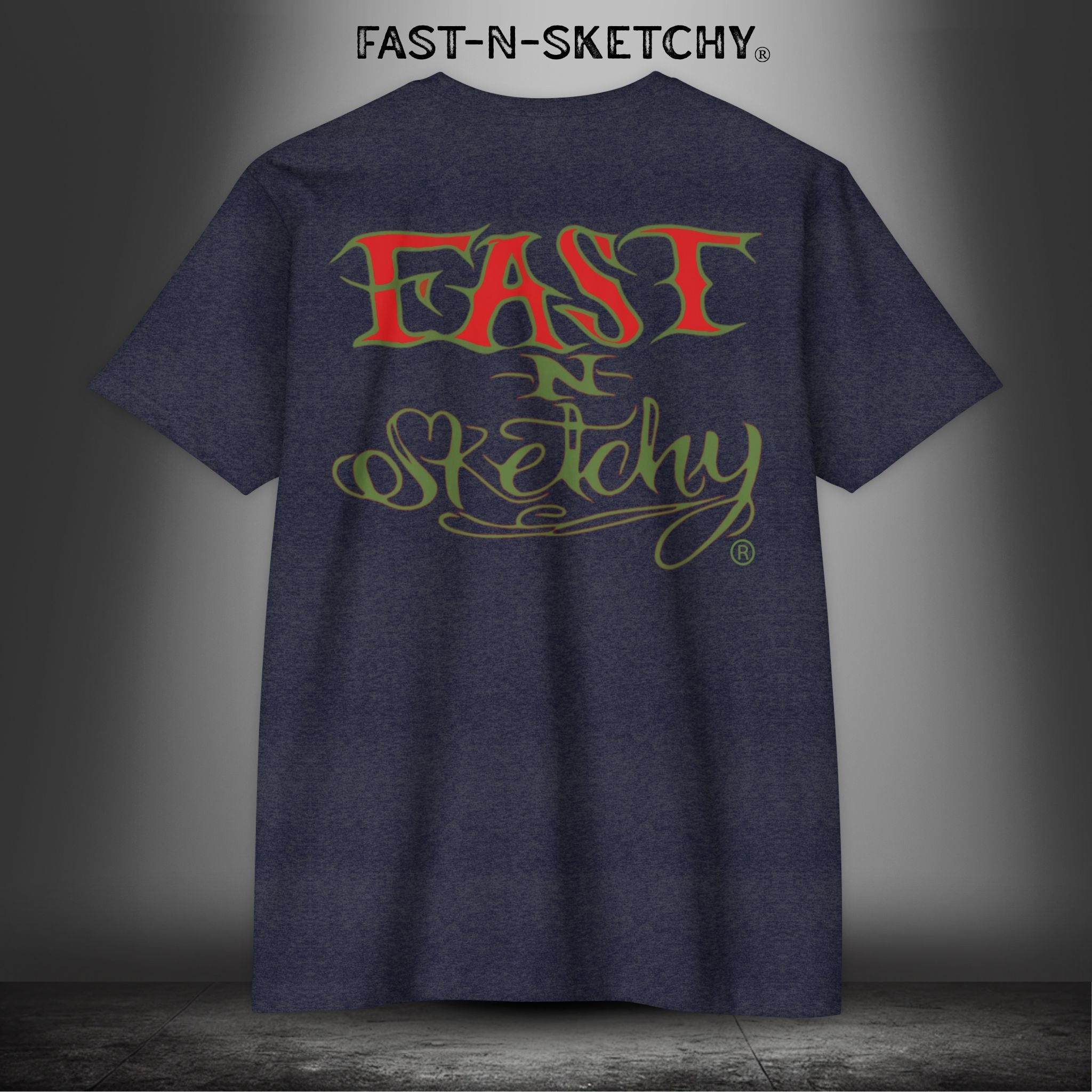 ORIGINAL FNS LOGO (Military Greed/Red): T-shirt Next Level 6210