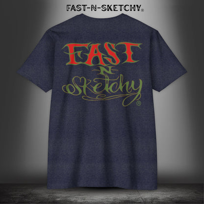 ORIGINAL FNS LOGO (Military Greed/Red): T-shirt Next Level 6210