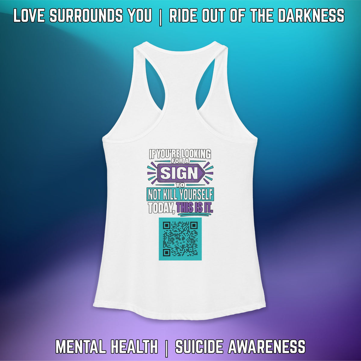 If You're Looking for a Sign.... QR Code Women's Ideal Racerback Tank - LSY