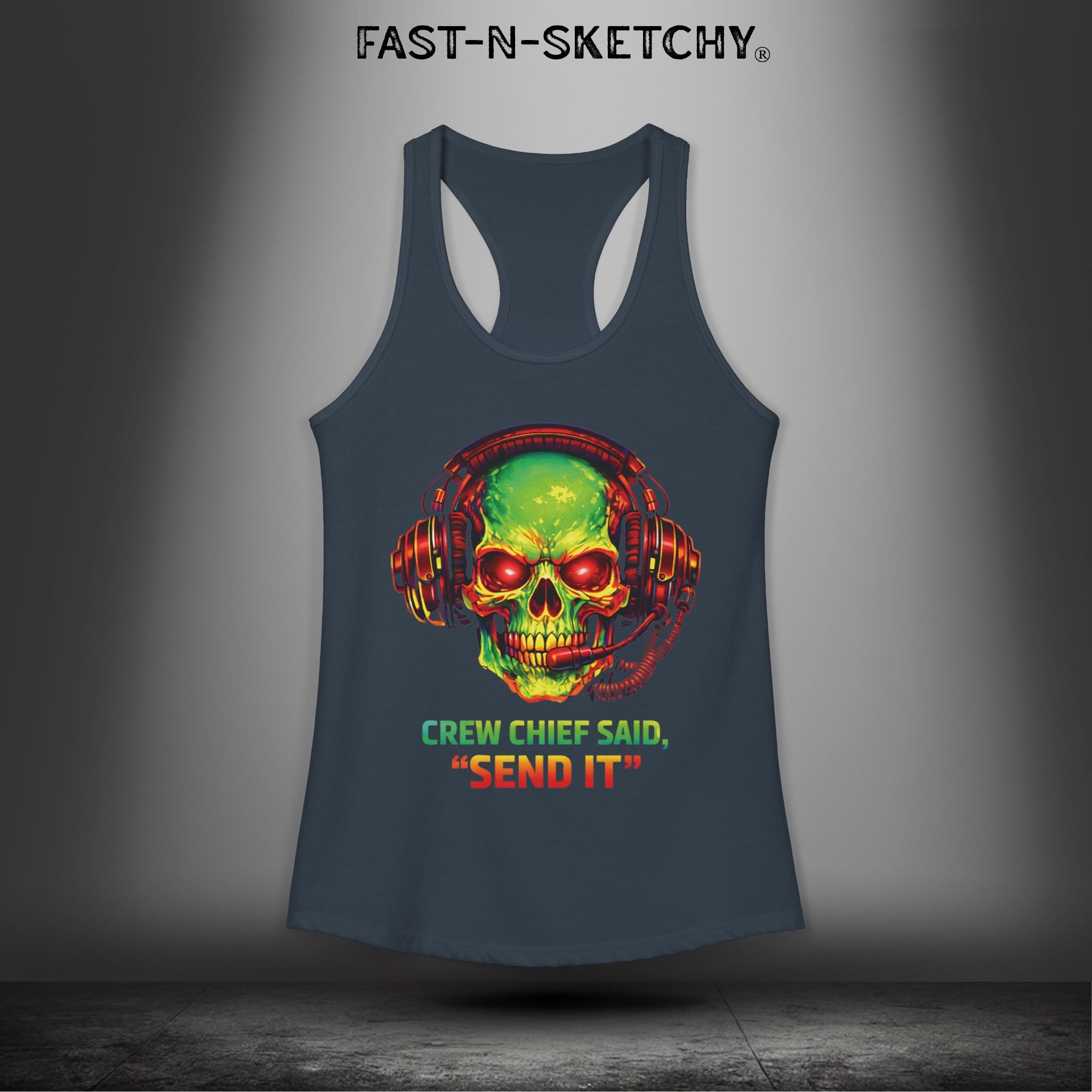 Crew Chief Said, Send It: Bagger Racing Biker Edition Razorback Tank
