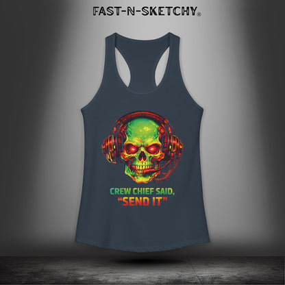 Crew Chief Said, Send It: Bagger Racing Biker Edition Razorback Tank