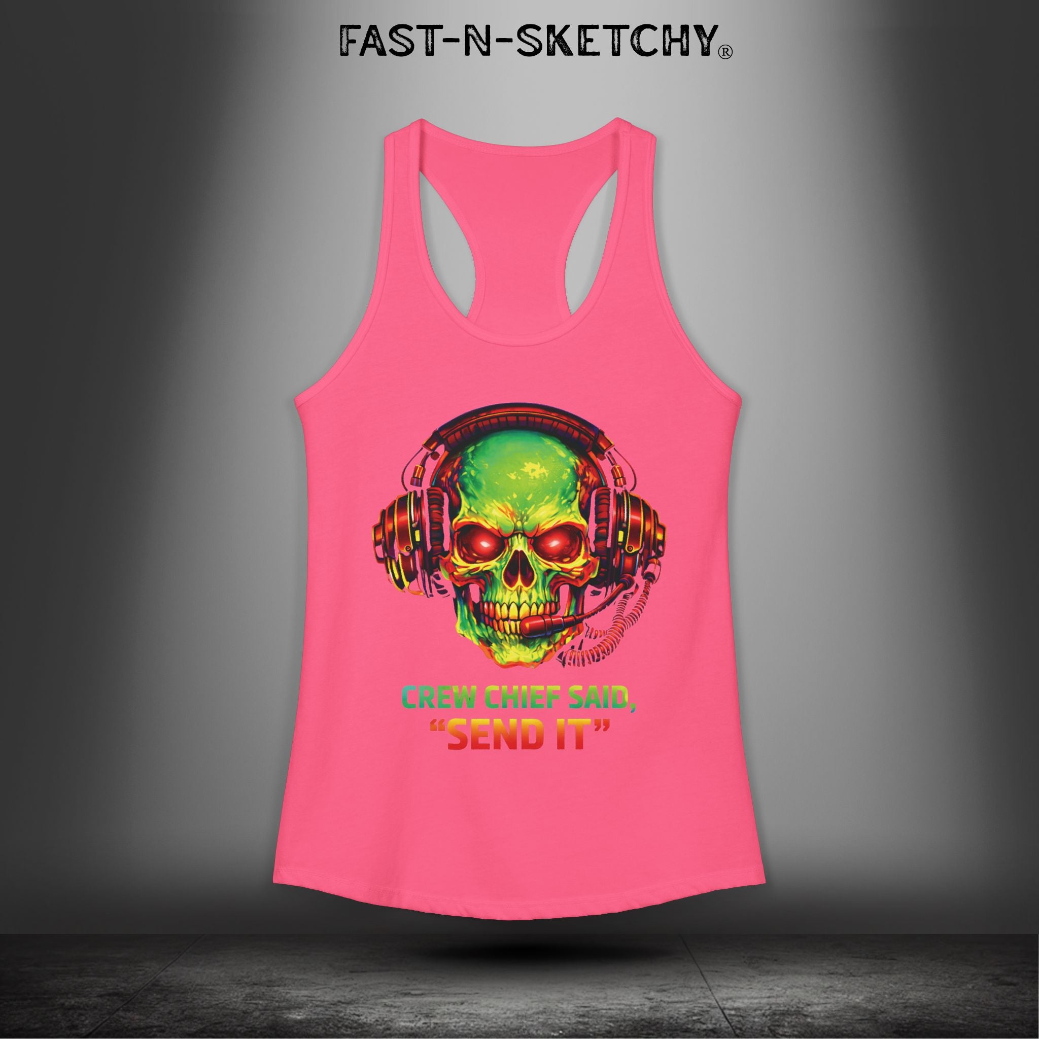 Crew Chief Said, Send It: Bagger Racing Biker Edition Razorback Tank
