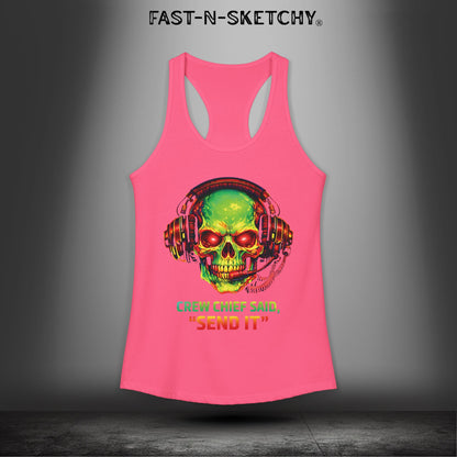 Crew Chief Said, Send It: Bagger Racing Biker Edition Razorback Tank