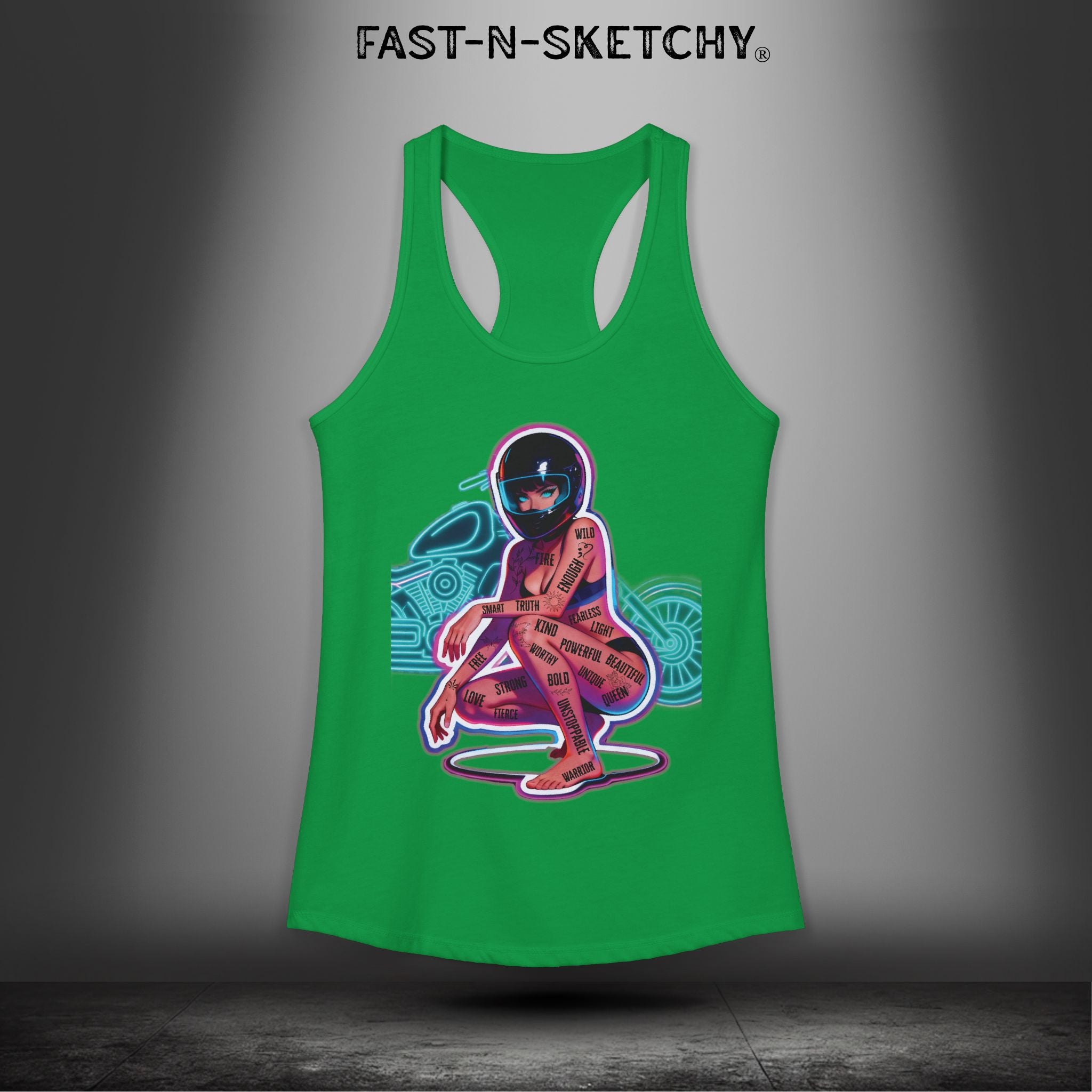 I am Enough: FAST-N-SEXY - Racerback Tank Top