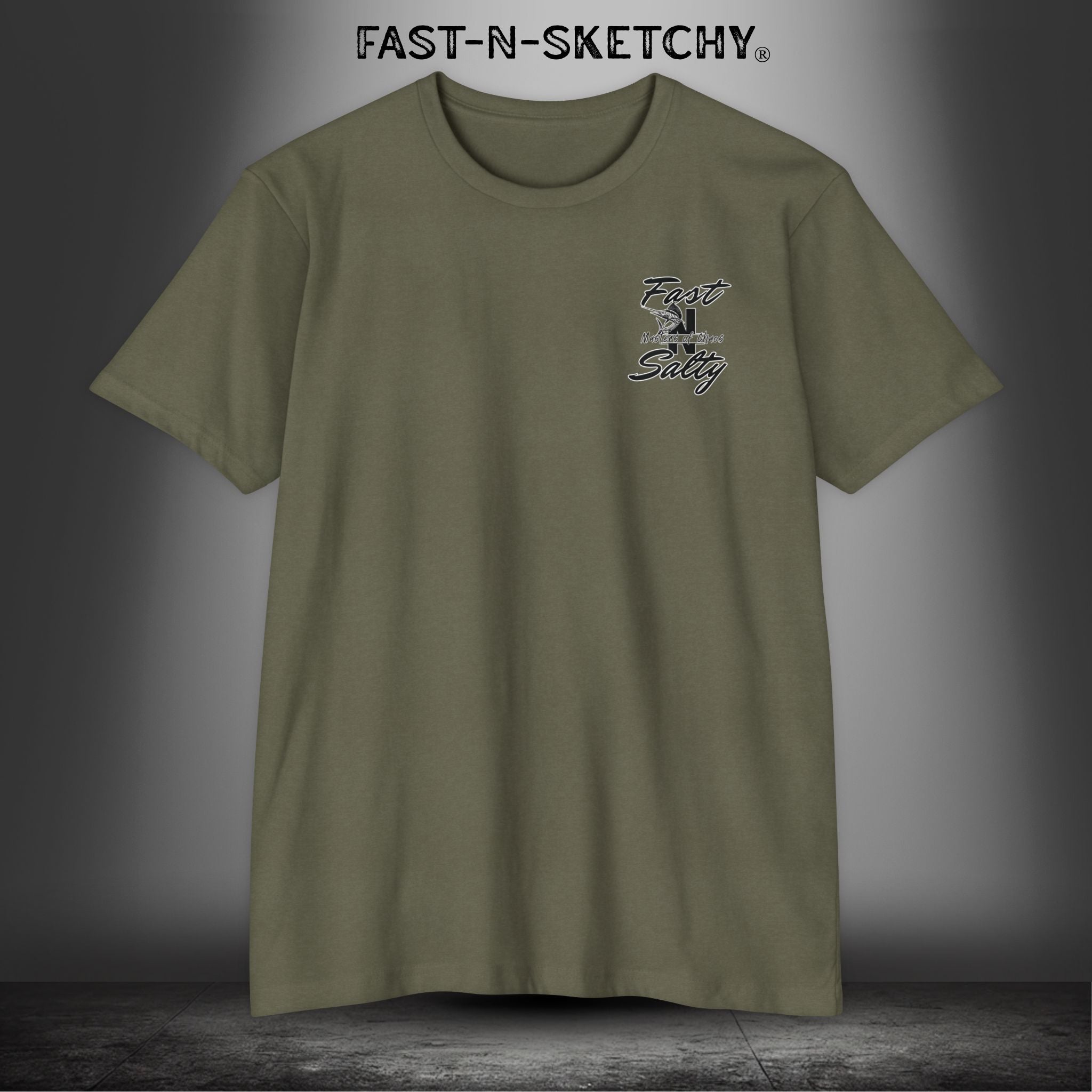 Fast-n-Salty Circle Logo (Black Logo) - T-Shirt Next Level 6210