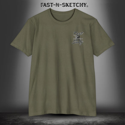 Fast-n-Salty Circle Logo (Black Logo) - T-Shirt Next Level 6210