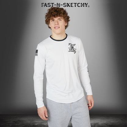 Fast-N-Salty UV Protection Long Sleeve Shirt - (White) Perfect for Outdoor Adventures and Fishing