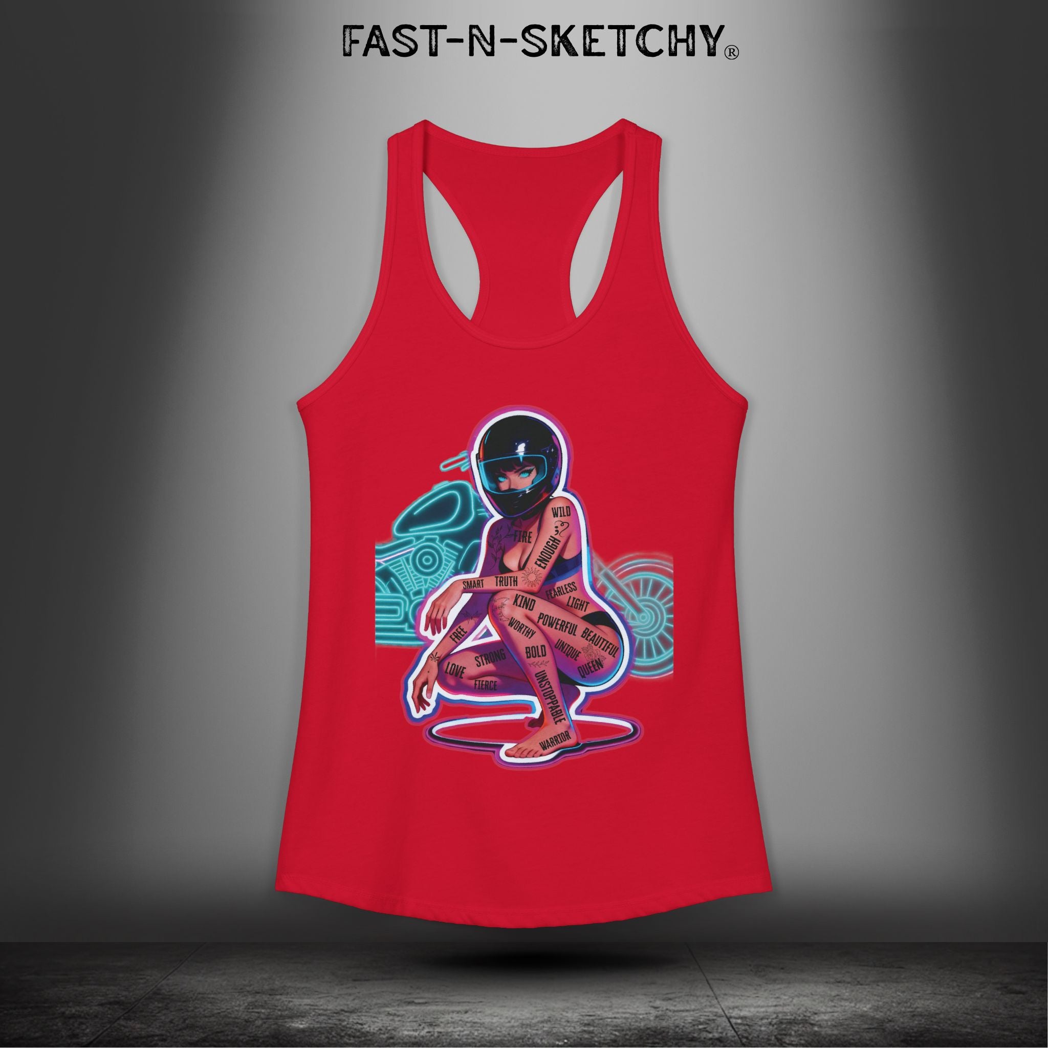 I am Enough: FAST-N-SEXY - Racerback Tank Top
