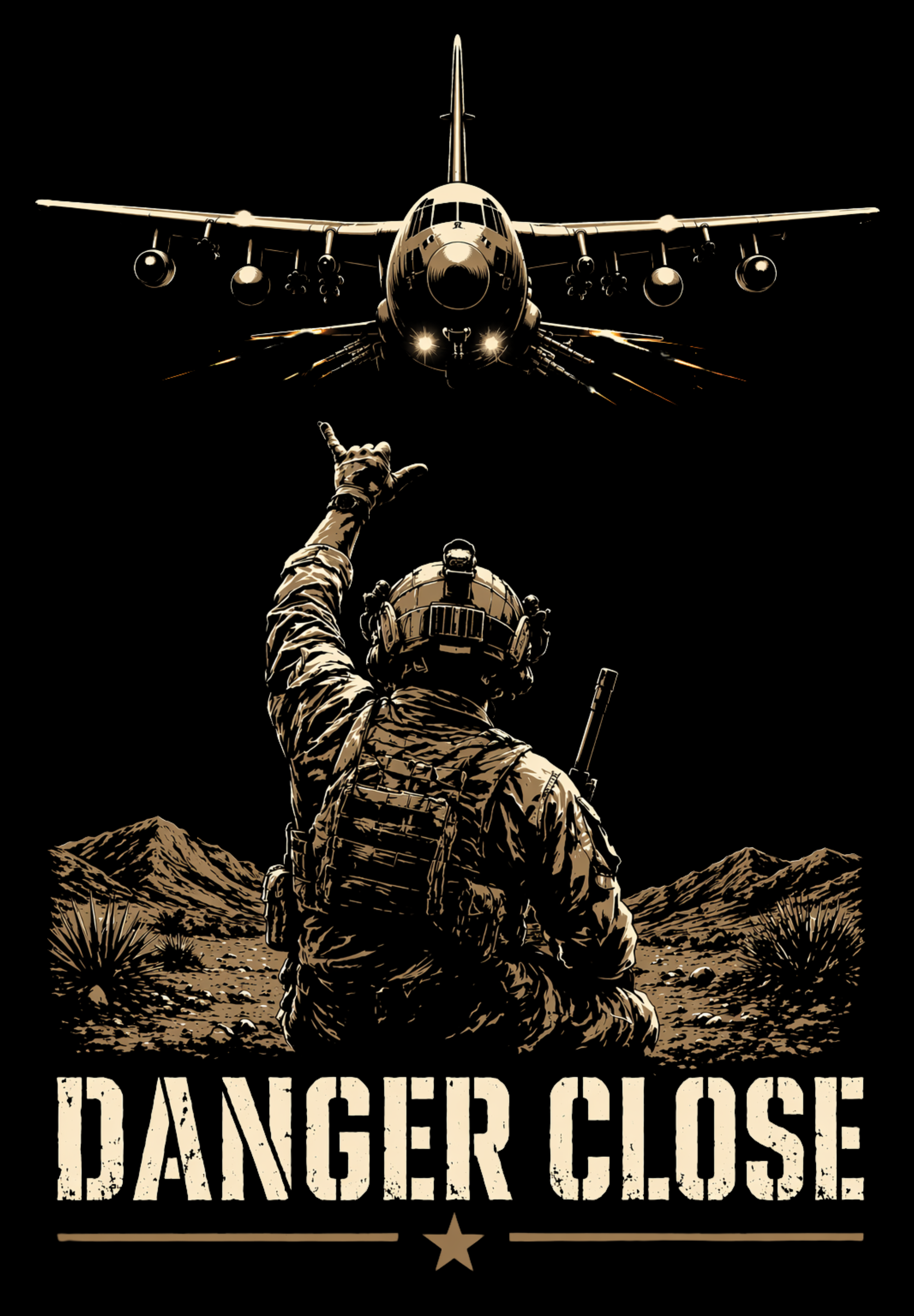Danger Close: Military Edition Premium Fitted Tee