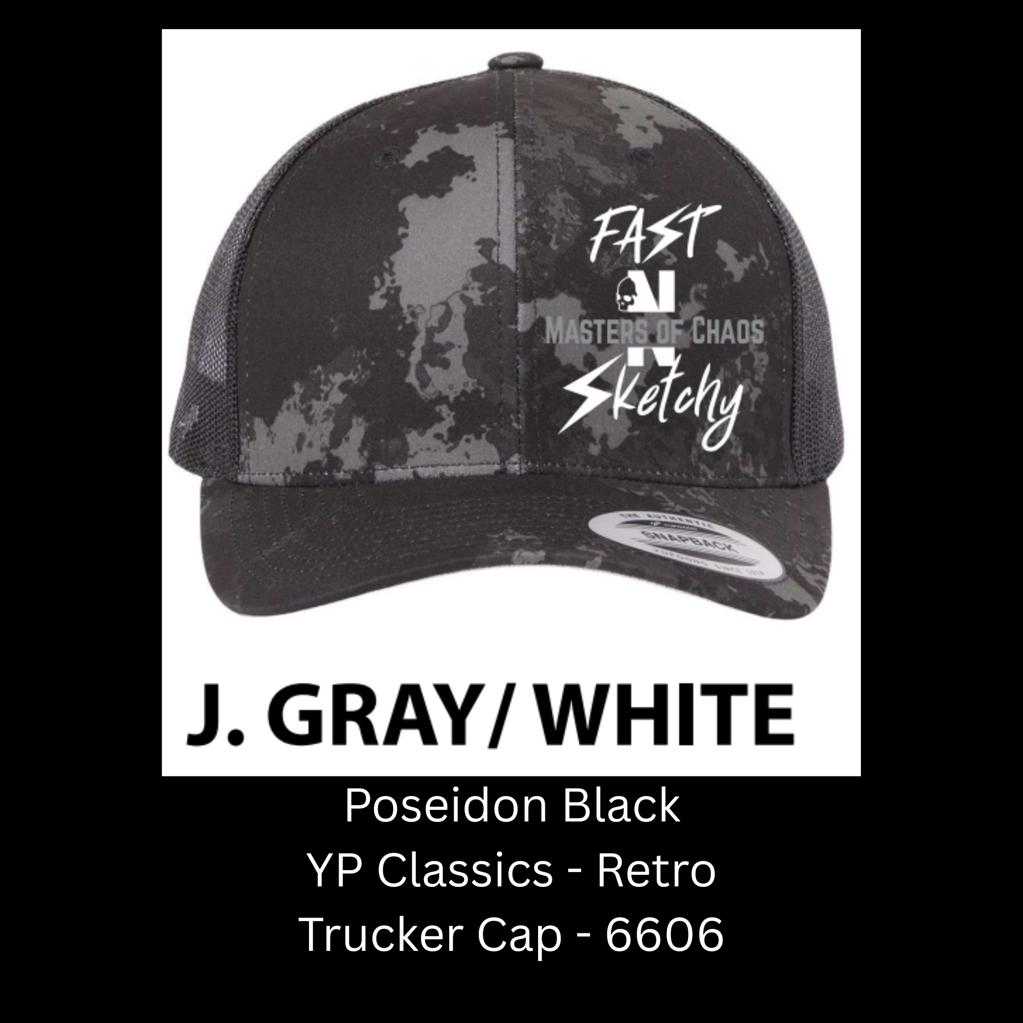 FAST-N-SKETCHY® Daytona Embroidered Hat Collection. Pre-Order