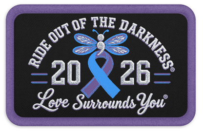 2026 Ride Out of the Darfkness Embroidered Patch Rectangle 3.5″×2.25″ - LSY