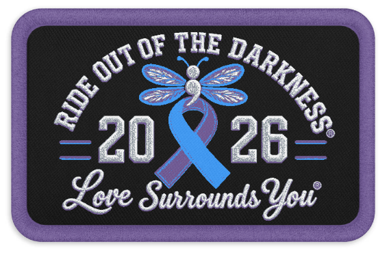 2026 Ride Out of the Darfkness Embroidered Patch Rectangle 3.5″×2.25″ - LSY