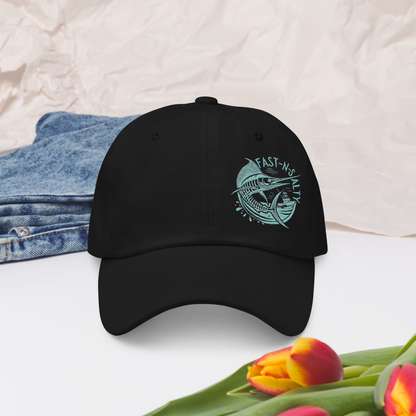 FAST-N-SALTY™: Classic Dad Hat | Yupoong 6245CM - Teal Letters