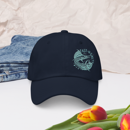 FAST-N-SALTY™: Classic Dad Hat | Yupoong 6245CM - Teal Letters